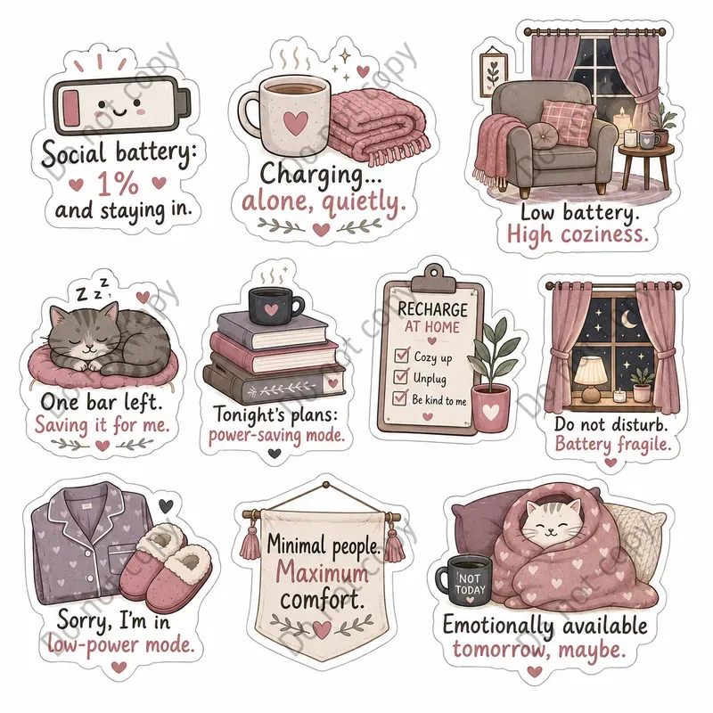 Introvert Homebody Sticker Sheets