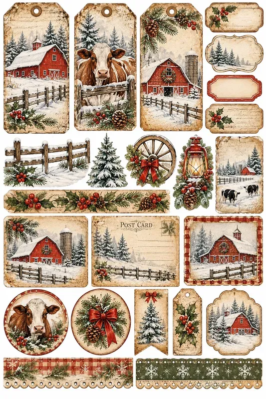 Winter Farmhouse Vintage Junk Journals