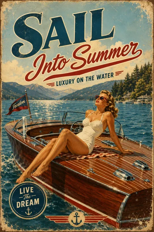 Vintage Americana Vehicle Posters