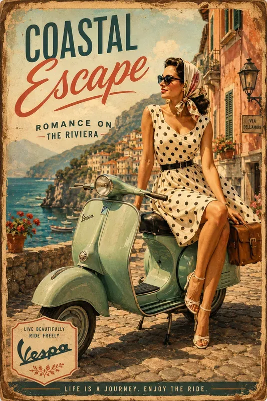 Vintage Americana Vehicle Posters