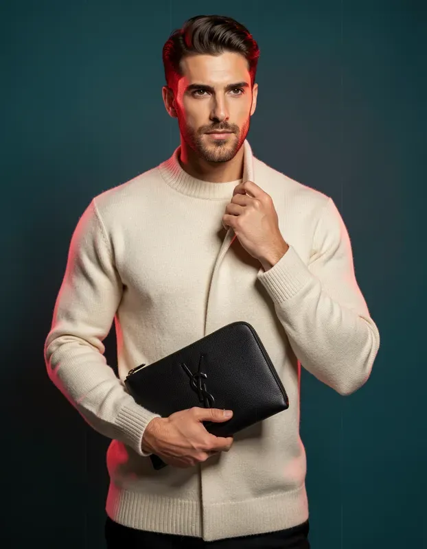 Mens Luxury Leather Handbag Editorials