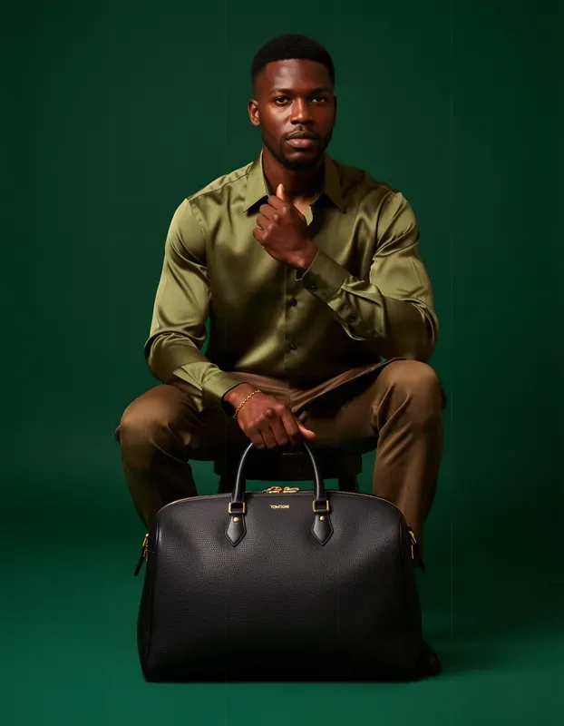 Mens Luxury Leather Handbag Editorials