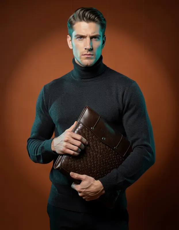 Mens Luxury Leather Handbag Editorials