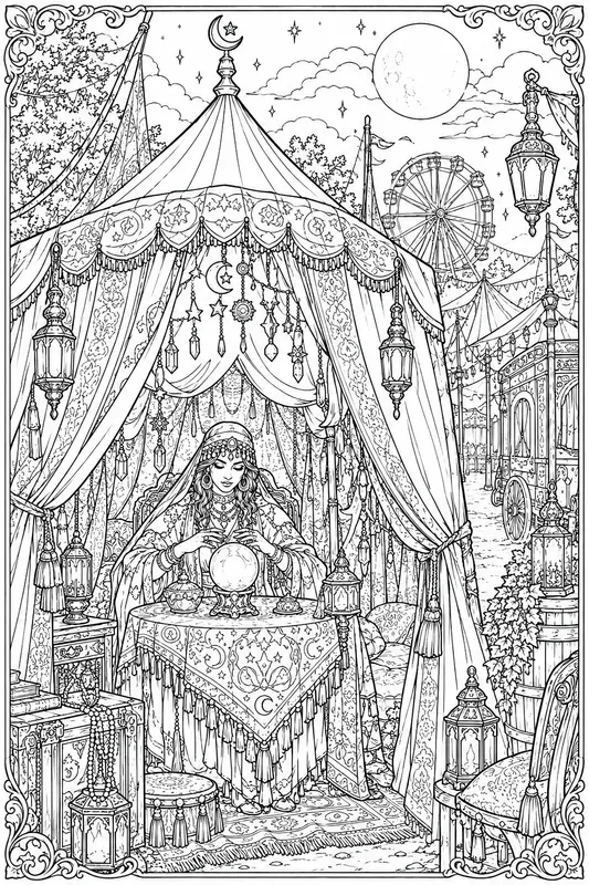 Vintage Circus Spectacle Coloring Books