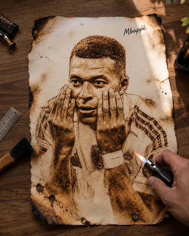 Paper Burn Art On Artist Desks