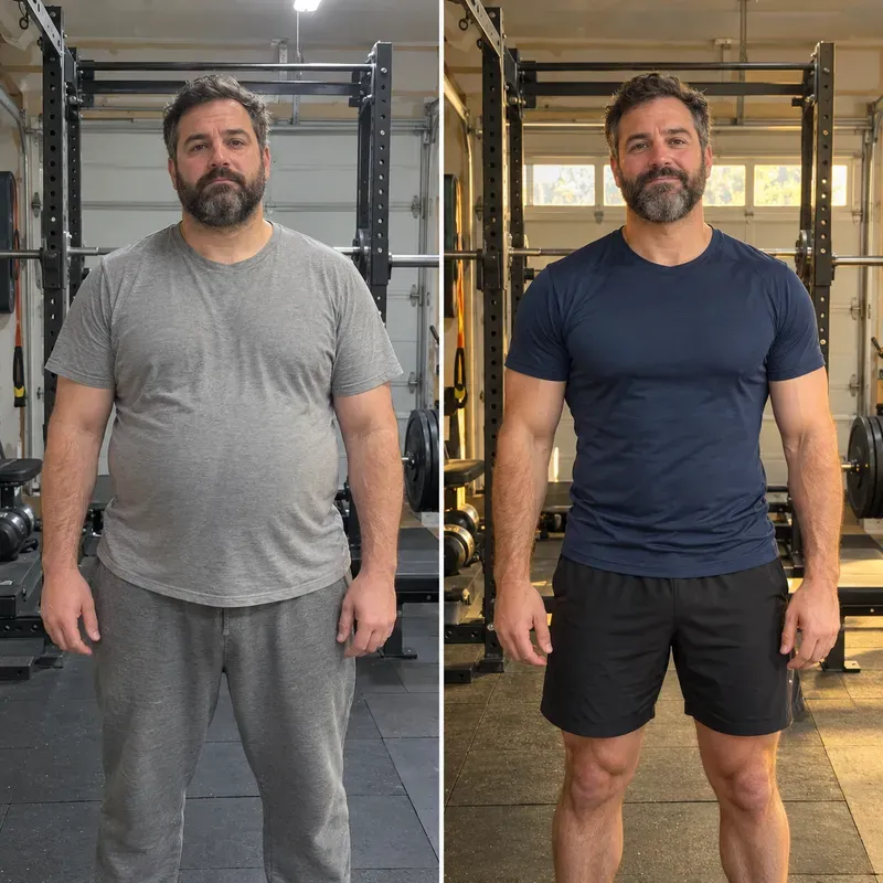 Realistic Before After Fitness Photos