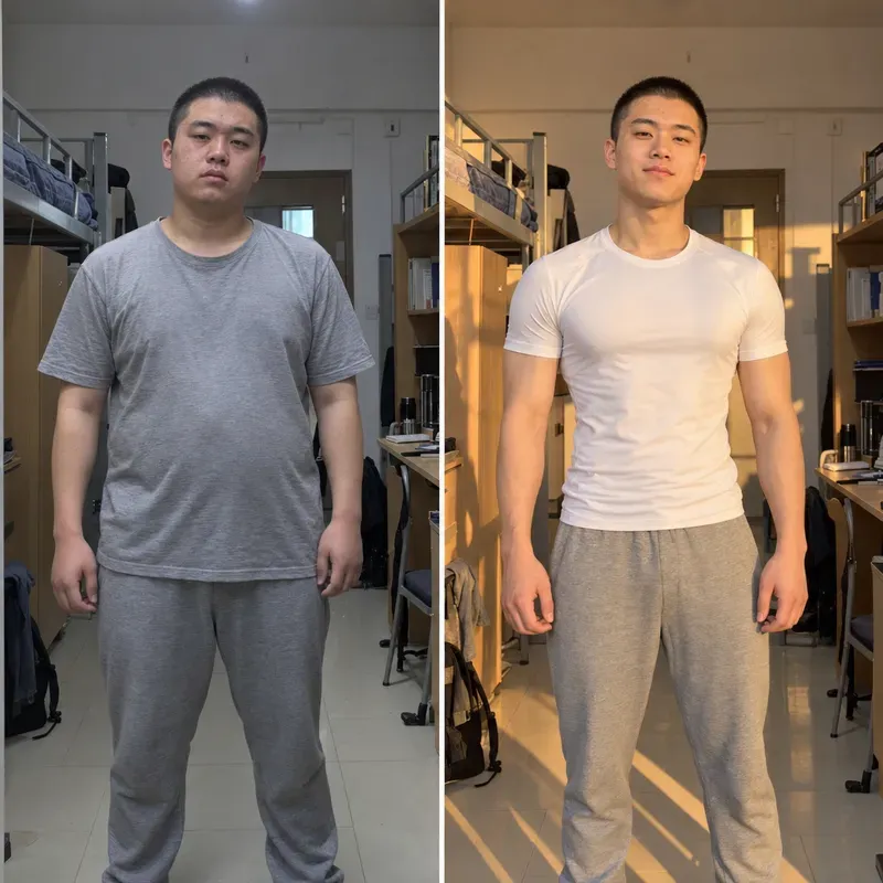 Realistic Before After Fitness Photos