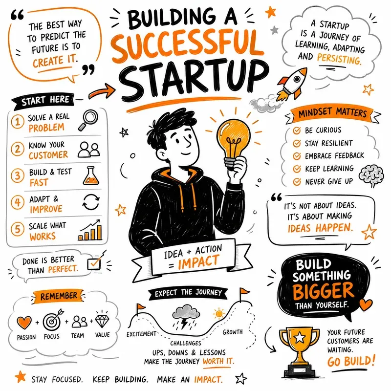 Orange Sketchnote Doodles