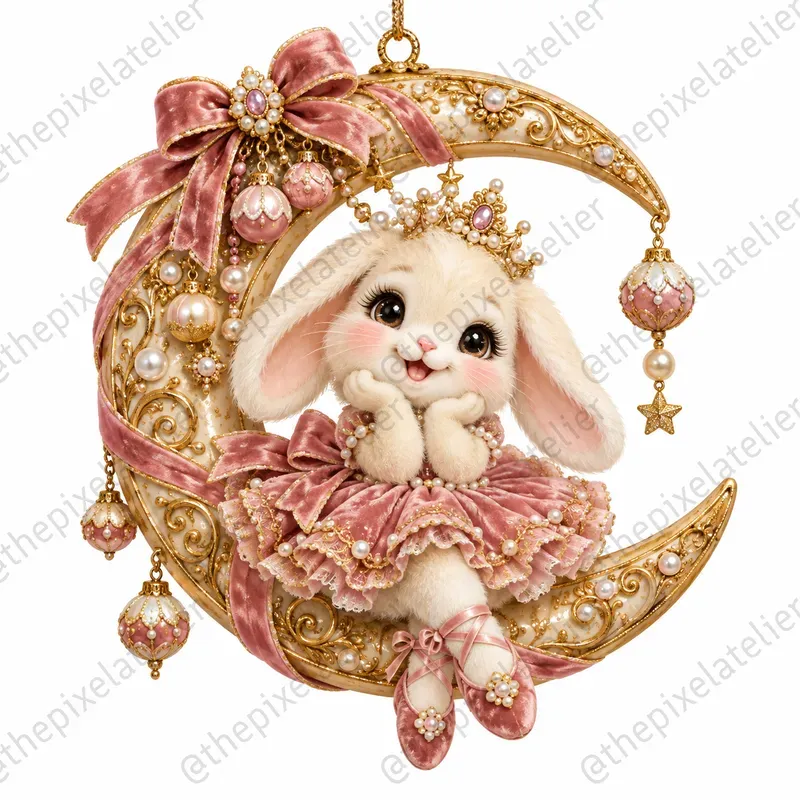 Whimsical Christmas Ornaments Clipart