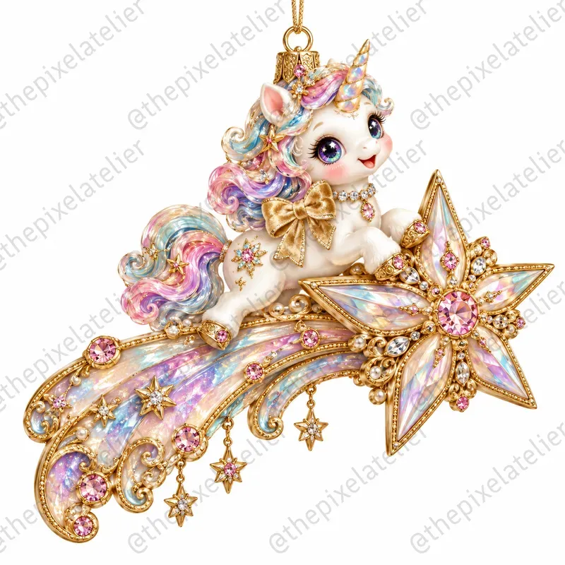 Whimsical Christmas Ornaments Clipart