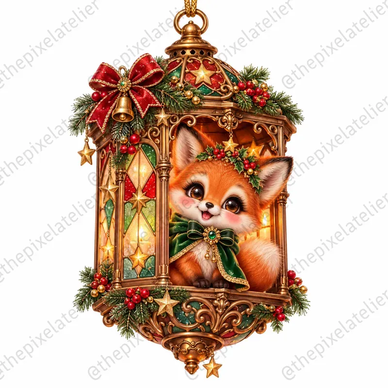 Whimsical Christmas Ornaments Clipart
