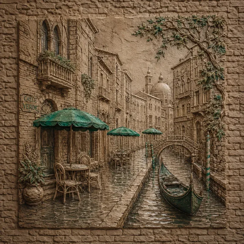 Emerald Umbrella Wall Art