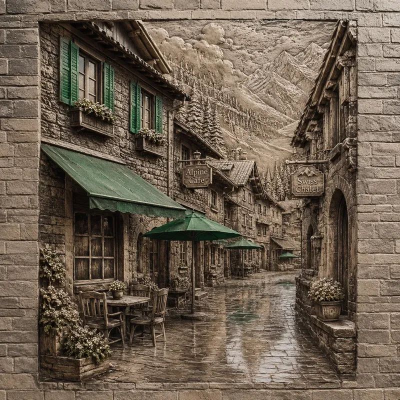 Emerald Umbrella Wall Art