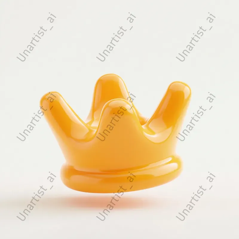 Glossy 3D Icons Floating Above Objects