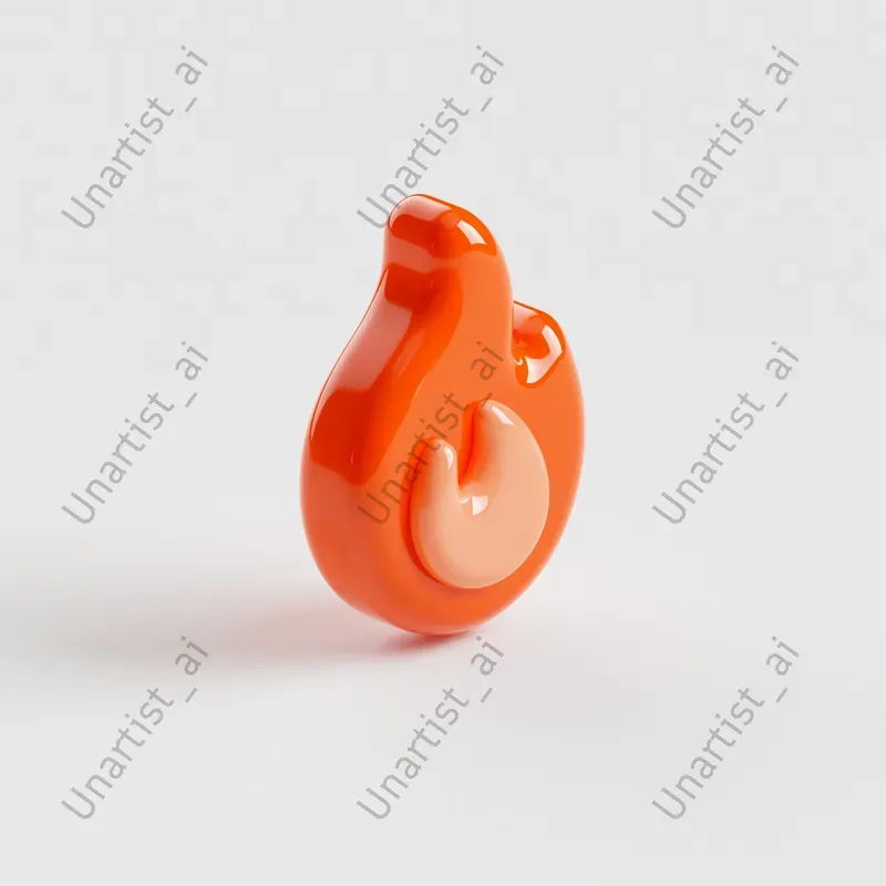 Glossy 3D Icons Floating Above Objects