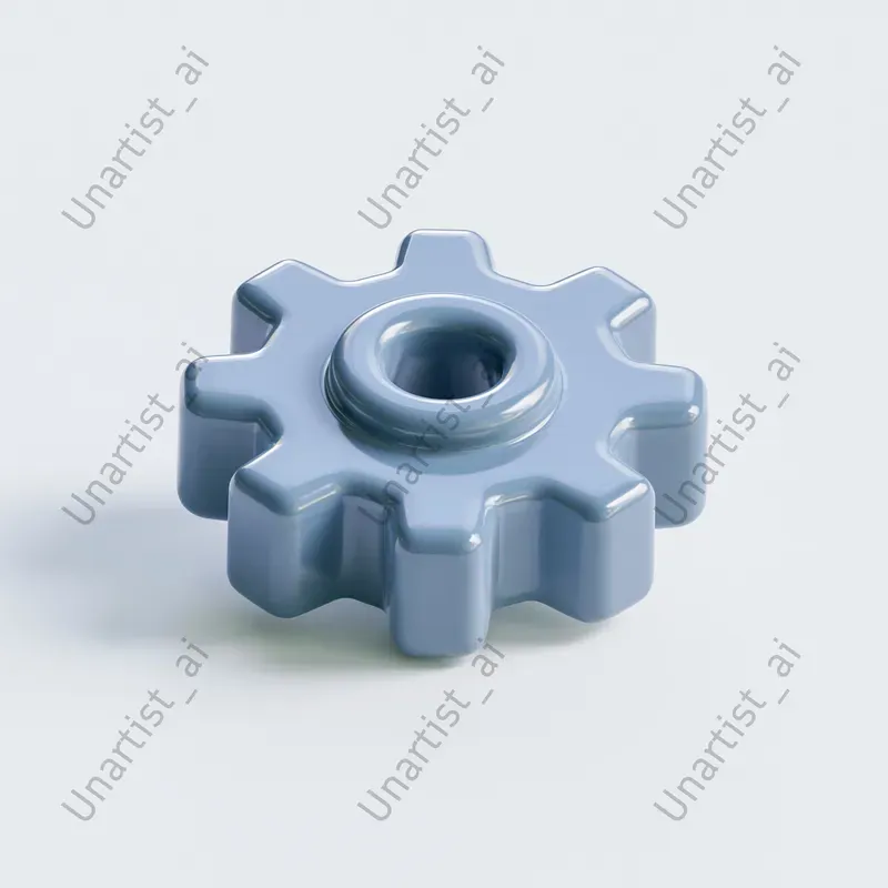 Glossy 3D Icons Floating Above Objects