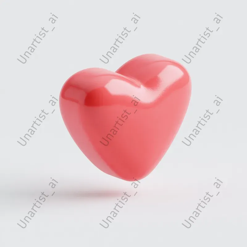 Glossy 3D Icons Floating Above Objects