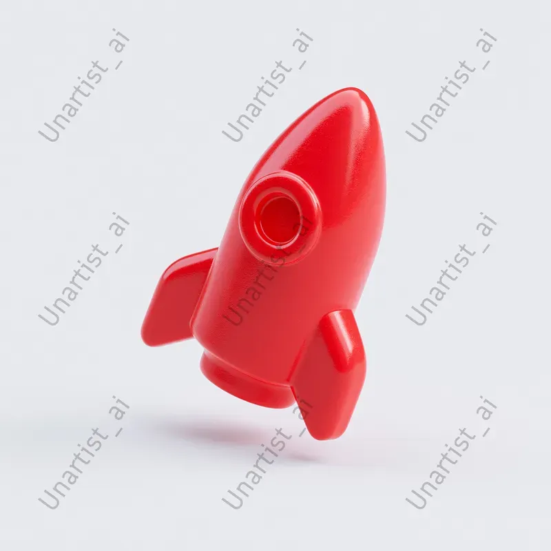 Glossy 3D Icons Floating Above Objects