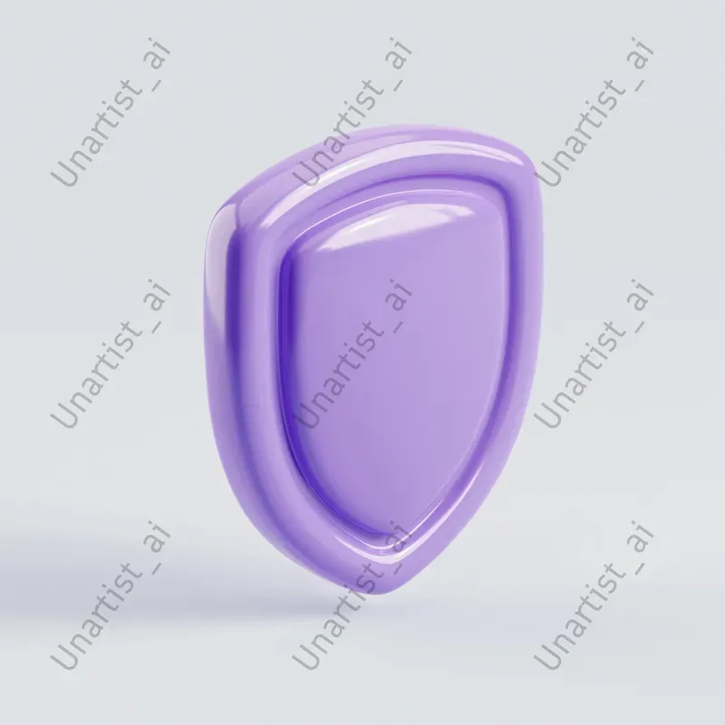 Glossy 3D Icons Floating Above Objects