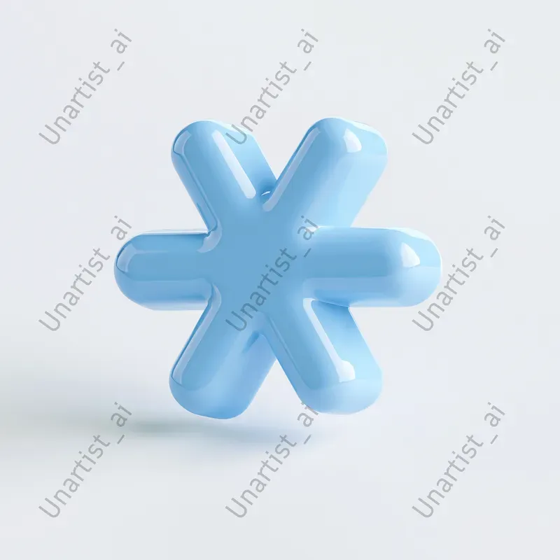 Glossy 3D Icons Floating Above Objects