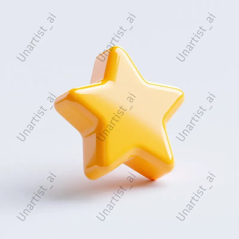 Glossy 3D Icons Floating Above Objects