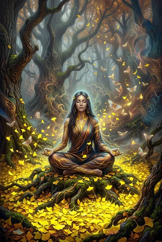 Psychedelic Autumn Humanity Visions