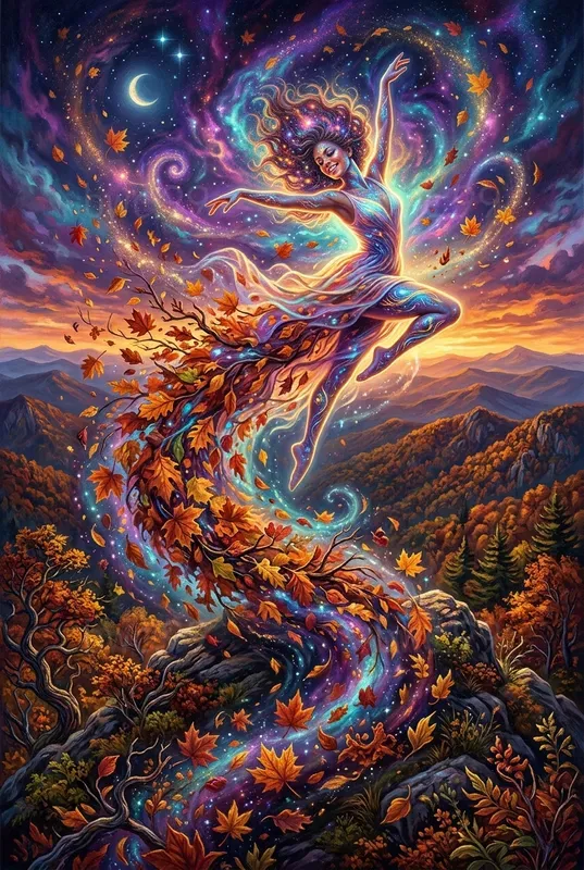 Psychedelic Autumn Humanity Visions