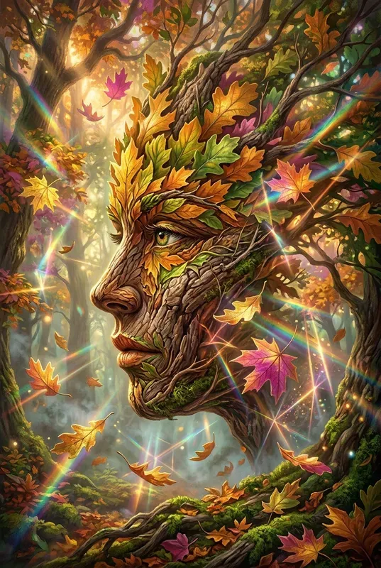 Psychedelic Autumn Humanity Visions