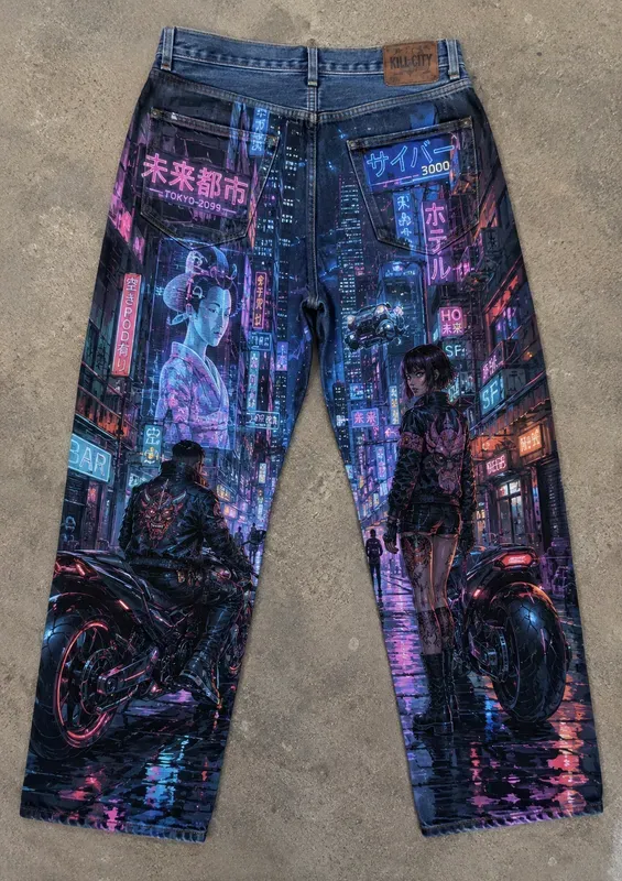 Custom Handpainted Denim Art