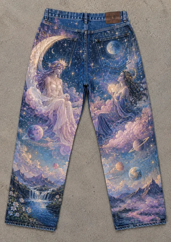 Custom Handpainted Denim Art