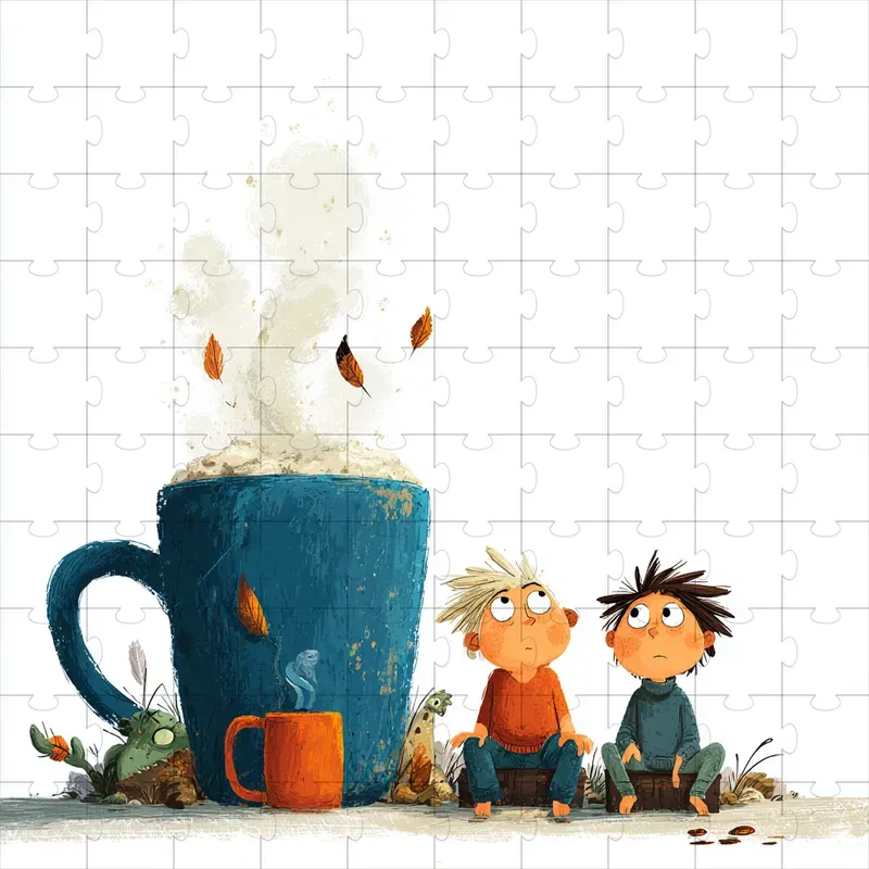 Whimsical Storybook Cartoon Textured Inks