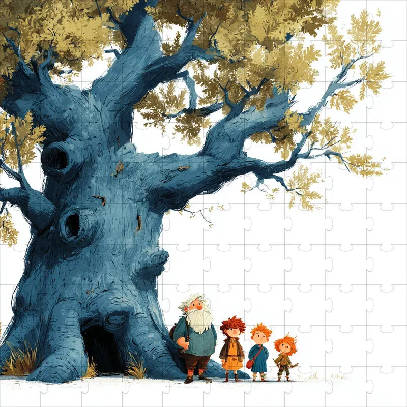 Whimsical Storybook Cartoon Textured Inks