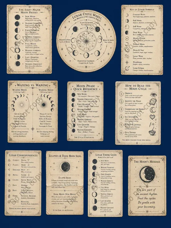 Vintage Fortune Chart Cutouts