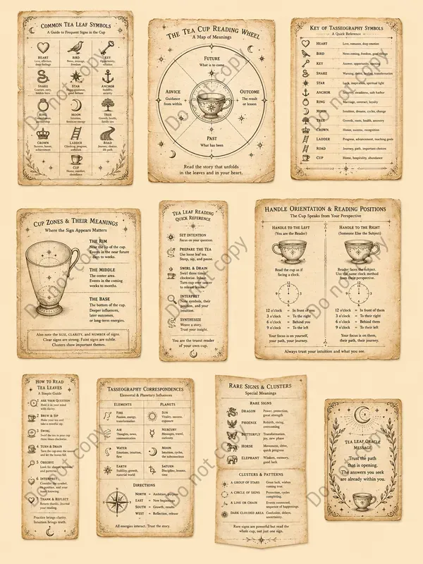 Vintage Fortune Chart Cutouts