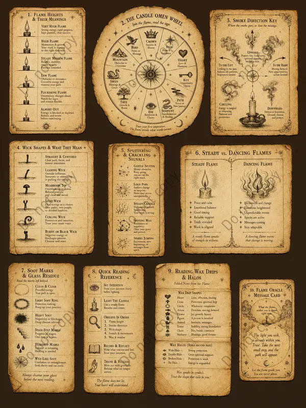 Vintage Fortune Chart Cutouts
