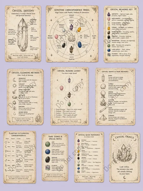Vintage Fortune Chart Cutouts