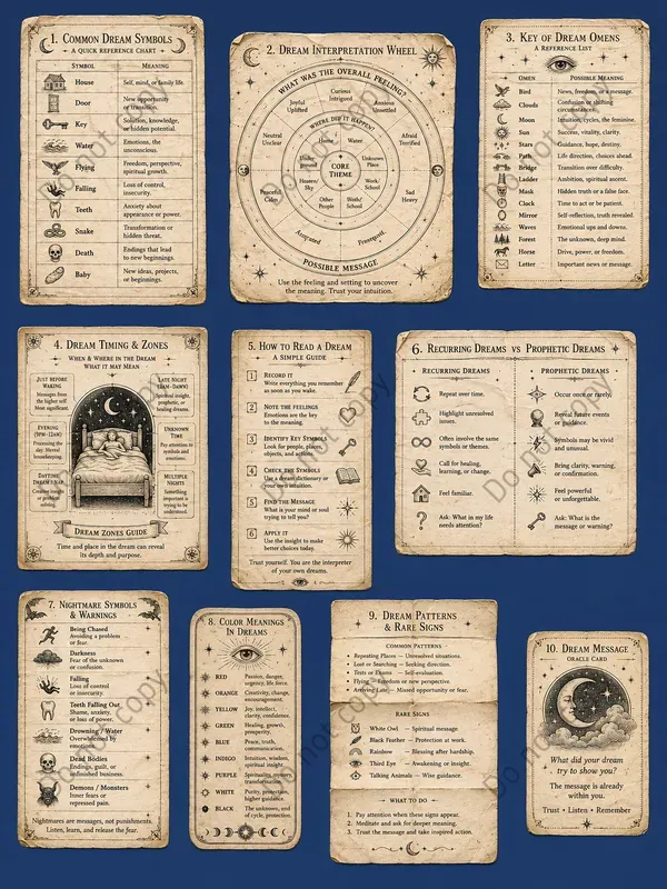 Vintage Fortune Chart Cutouts