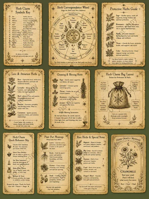 Vintage Fortune Chart Cutouts