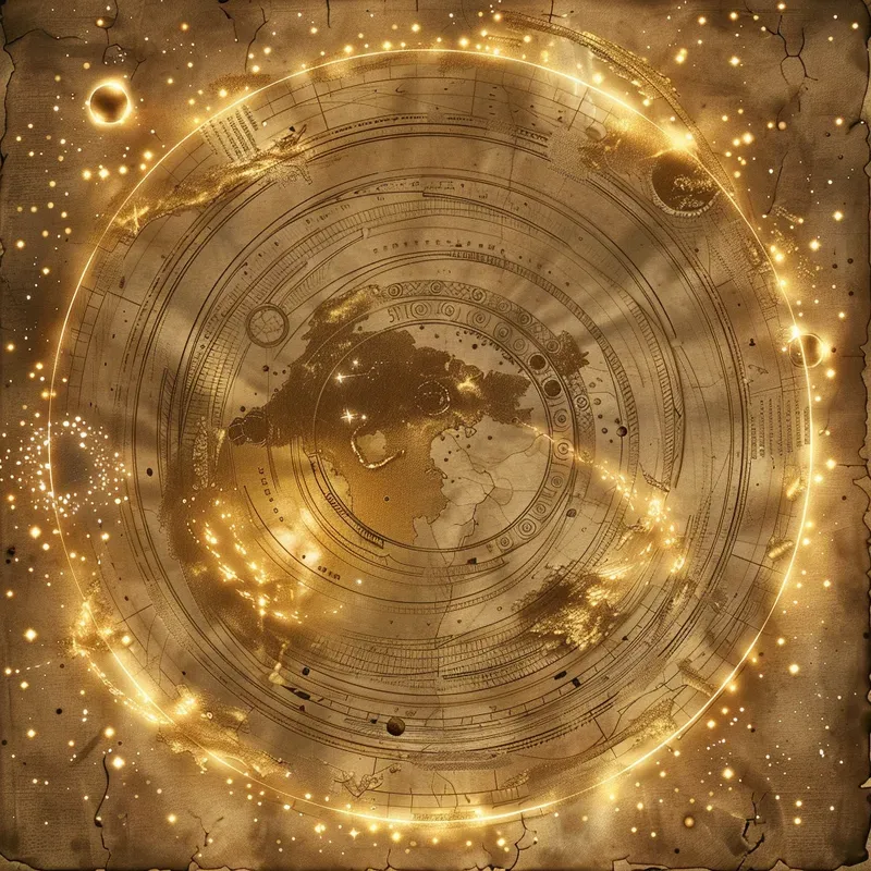 Vintage Celestial Parchment Art
