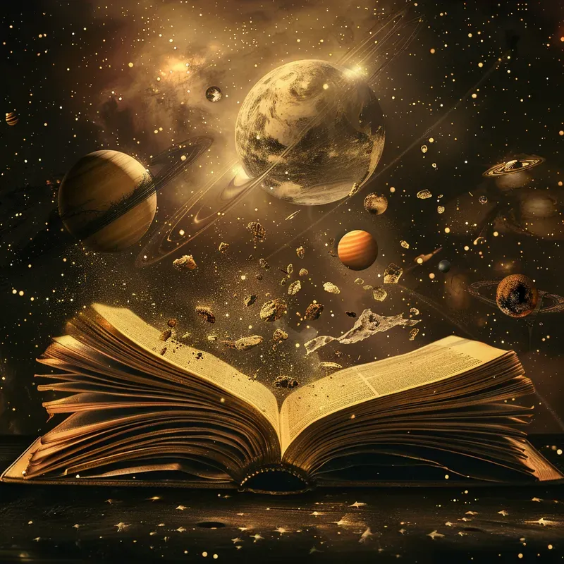 Vintage Celestial Parchment Art