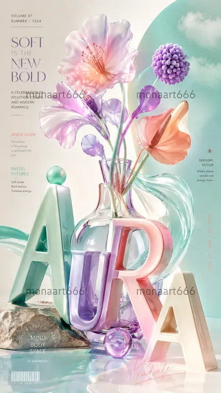 Glossy Pop Avantgarde Editorial Posters