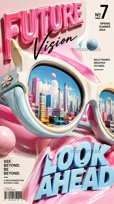 Glossy Pop Avantgarde Editorial Posters