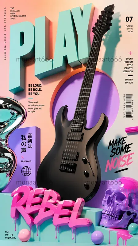 Glossy Pop Avantgarde Editorial Posters