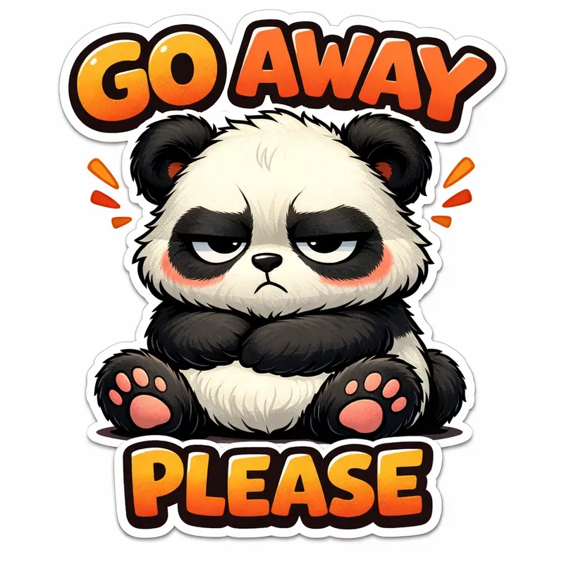 Grumpy Cute Animal Stickers