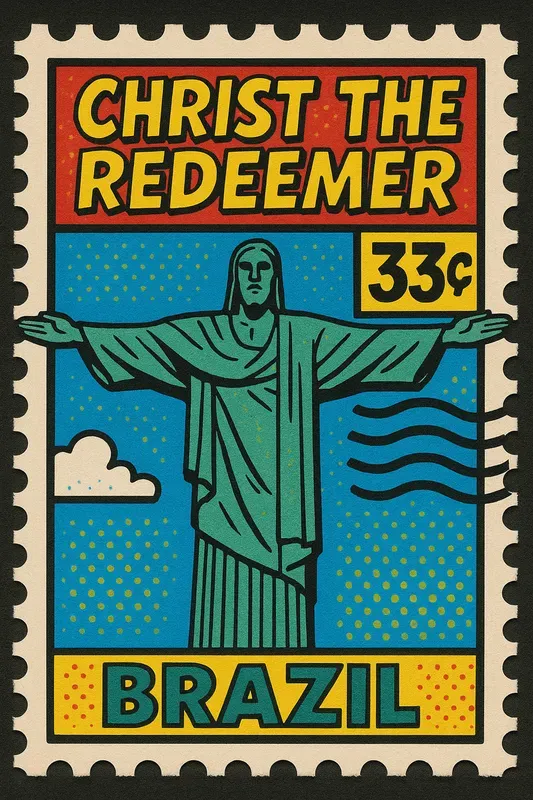 Fun Pop Art Postage Stamps