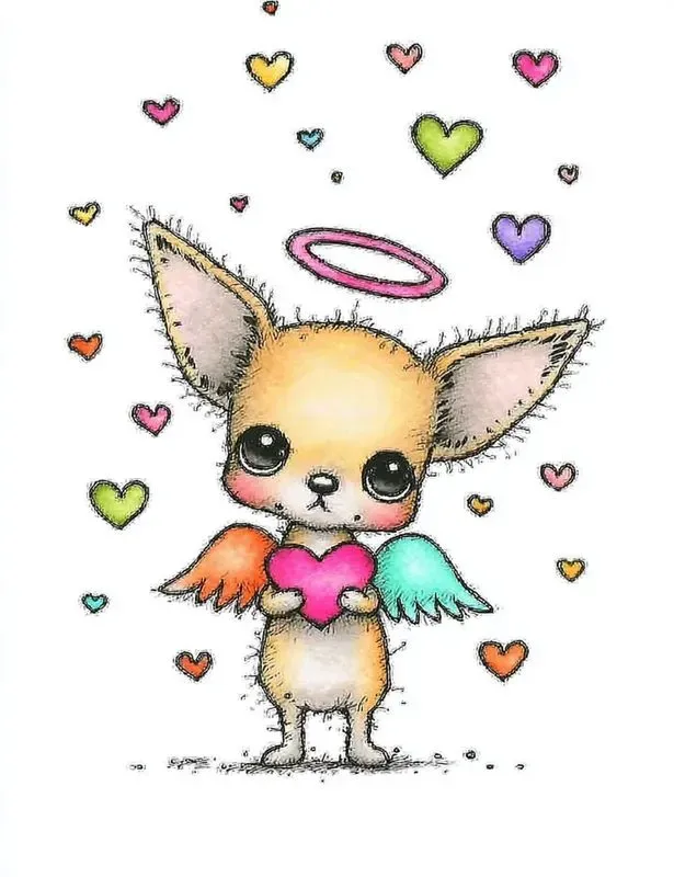 Colorful Valentine Animal Clipart