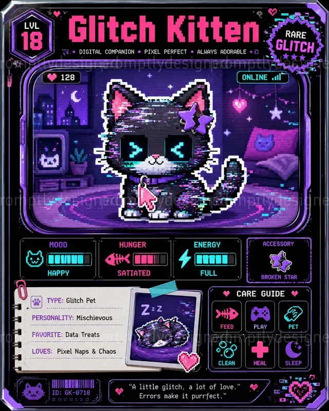 Digital Pet Trading Cards