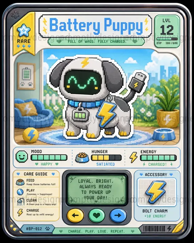 Digital Pet Trading Cards