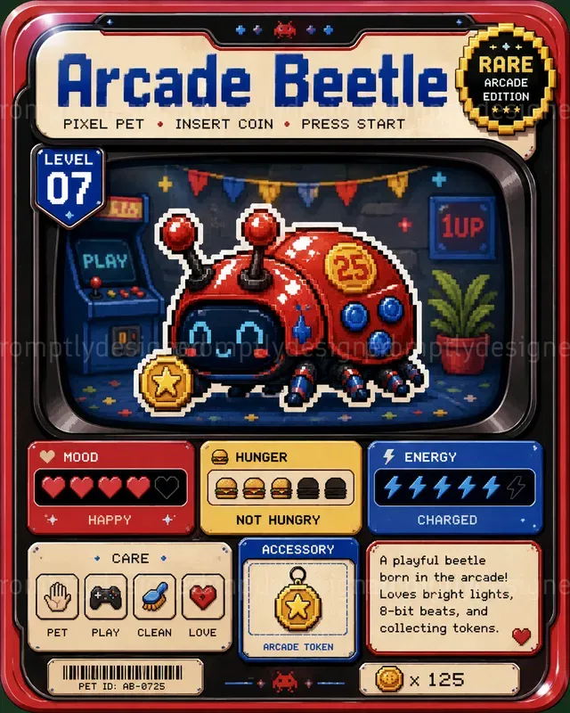 Digital Pet Trading Cards