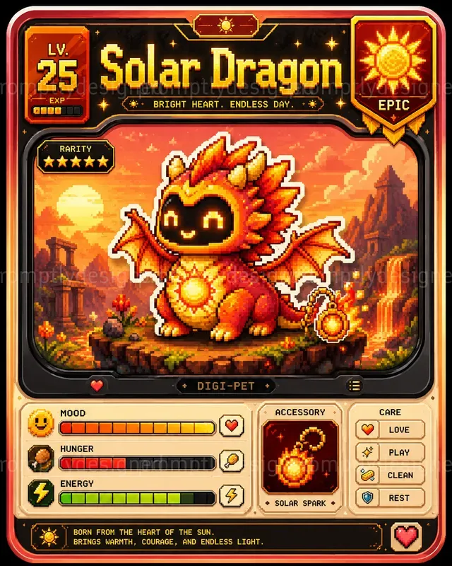 Digital Pet Trading Cards
